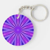 Paars/Blauwe Kaleidoscoop Sleutelhanger (Achterkant)