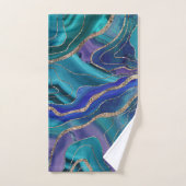 Paars Blauwgroen blauw galaxiale nebula Agate glit Bad Handdoek (Handdoek)