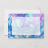 Paars, Blauwgroen en blauw Hartelijk dank Bedankkaart (Achterkant)