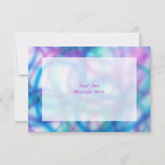 Paars, Blauwgroen en blauw Hartelijk dank Bedankkaart (Achterkant)