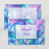 Paars, Blauwgroen en blauw Hartelijk dank Bedankkaart (Voorkant / Achterkant)