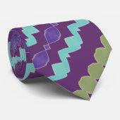 Paars Blauwgroen en groen gepatterd Stropdas (Opgerold)