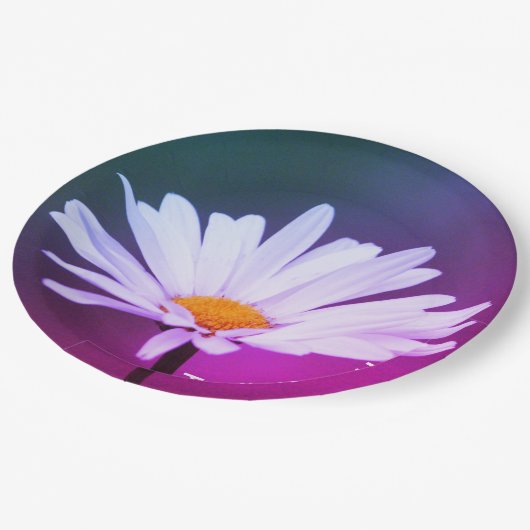 Paars Blauwgroen en roze Papieren Bordje (Gekanteld)