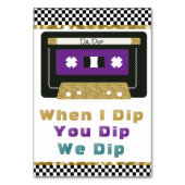 Paars| Blauwgroen | Goud 80-teken voor Retro Casse Kaart (Achterkant)