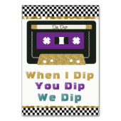 Paars| Blauwgroen | Goud 80-teken voor Retro Casse Kaart (Voorkant)