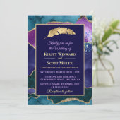 Paars Blauwgroen goudbruin Kaart (Staand voorkant)