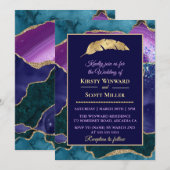 Paars Blauwgroen goudbruin Kaart (Voorkant / Achterkant)