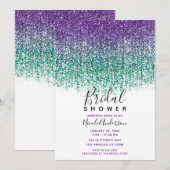 Paars Blauwgroen Vrijgezellenfeest Kaart (Voorkant / Achterkant)