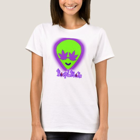 Paars BlaZe tyedye alien shirt (Voorkant)