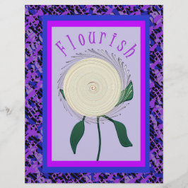 Paars Bloeiende Bloem Schrapboek Papier 2-zijdig P