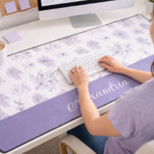 Paars Bloem Patroon Aangepaste Naam