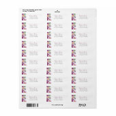 Paars Bloem Retouradreslabel Etiket (Full Sheet)