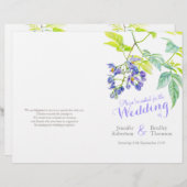 Paars bloemen bruiloft voor aardappelbloemen (Voorkant / Achterkant)