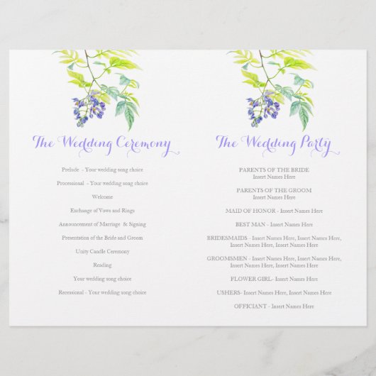 Paars bloemen bruiloft voor aardappelbloemen (Achterkant)