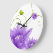 Paars bloemen en groene bladeren grote klok (Hoek)