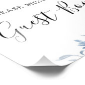 Paars bloemen gastenboek. Botanische bruiloft Foto Afdruk (Hoek)