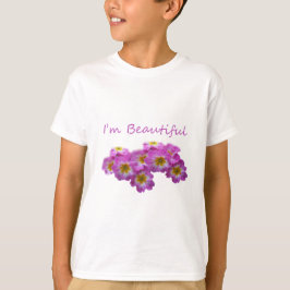 Paars bloemen, ik ben mooi t-shirt