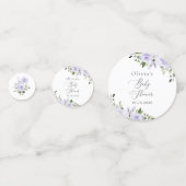 Paars bloemen, Lila bloemen, Boho, Baby shower Confetti (Achterkanten)