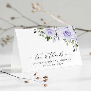 Paars bloemen, Lila bloemen, Boho, Vrijgezellenfee Bedankkaart