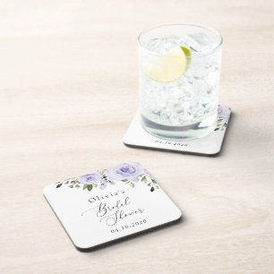 Paars bloemen, Lila bloemen, Boho, Vrijgezellenfee Bier Onderzetter