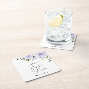 Paars bloemen, Lila bloemen, Boho, Vrijgezellenfee Kartonnen Onderzetters