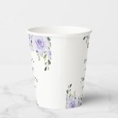 Paars bloemen, Lila bloemen, Florale bruiloft Papieren Bekers (Rechts)