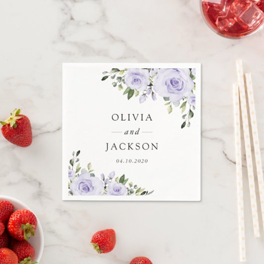 Paars bloemen, Lila bloemen, Florale bruiloft Servet (Insitu)