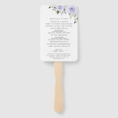 Paars bloemen, Lila bloemen, weddenschapsprogramma Handwaaier (Achterkant)