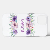 Paars bloemen maskeren Hoesje-Mate iPhone draagtas Case-Mate iPhone Case (Achterkant (horizontaal))