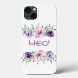 Paars bloemen maskeren Hoesje-Mate iPhone draagtas Case-Mate iPhone Case