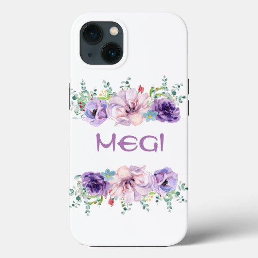 Paars bloemen maskeren Hoesje-Mate iPhone draagtas Case-Mate iPhone Case (Achterkant)