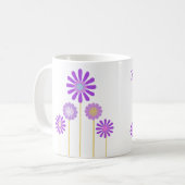 Paars bloemen mok voor oma. (Voorkant links)