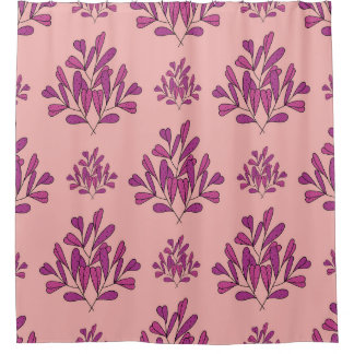 Paars bloemen naadloos  herhalend ruggegraat douchegordijn