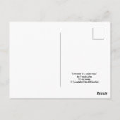 Paars bloemen op een tekenkaart voor het schildere briefkaart (Achterkant)