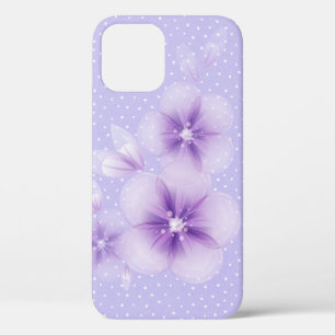 Paars bloemen op Hoesje-Mate iPhone Stippen -Mate Case-Mate iPhone Case