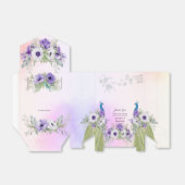 Paars bloemen paars huwelijksgunst cadeau bedankdoosjes (Uitgevouwen)