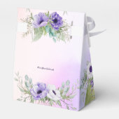 Paars bloemen paars huwelijksgunst cadeau bedankdoosjes (Achterkant)