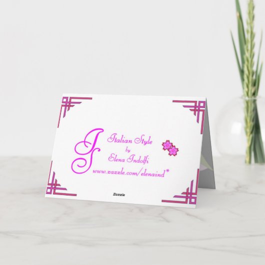 Paars bloemen Paasmakerij Kaart (Achterkant)