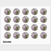 Paars bloemen stickers (Vel)