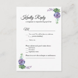 Paars bloemen Weddenschap RSVP botanisch Kaart