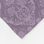 Paars bloemenbehang fleece deken (Hoek)