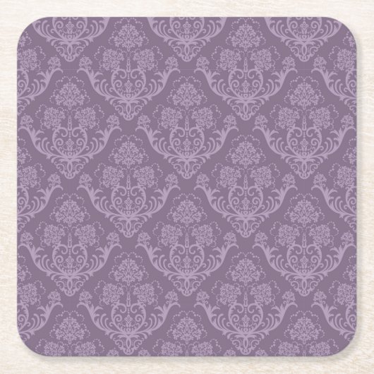 Paars bloemenbehang kartonnen onderzetters (Voorkant)