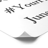 Paars bloemengestalte eindexamenfeest Fotohokje Poster (Hoek)