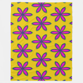 Paars Bloemenplekje Fleece Deken