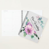 Paars Bloemig Monogram TROUWPLANNER Jonggehuwden Planner (Display)