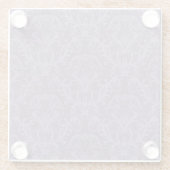 Paars bloemkool 2 glazen onderzetter (Achterkant)