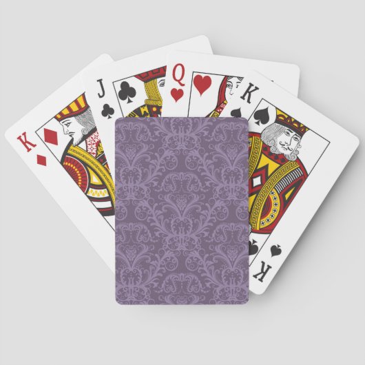 Paars bloemkool 2 pokerkaarten (Achterkant)