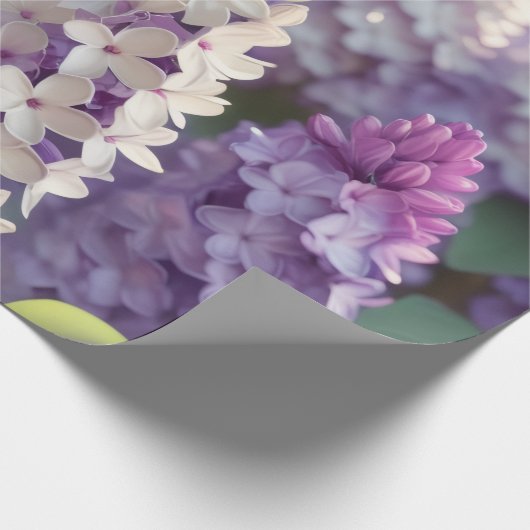 Paars bloemkool cadeaupapier (Hoek)