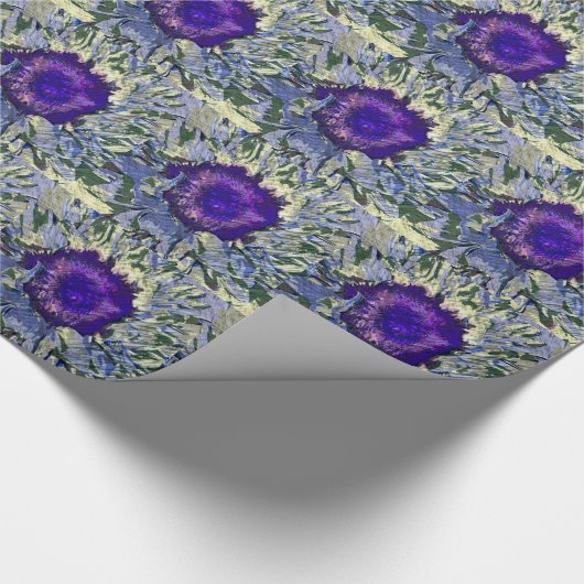 Paars bloemkool cadeaupapier (Hoek)