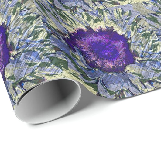 Paars bloemkool cadeaupapier (Rol Hoek)